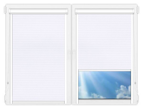 Кассетные рулонные шторы UNI Севилья белый цена. Купить в «Мастерская Жалюзи»